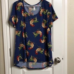 LuLaRpe Classic t with roosters